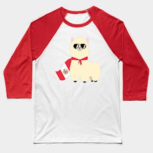 Peruvian Llama Baseball T-Shirt